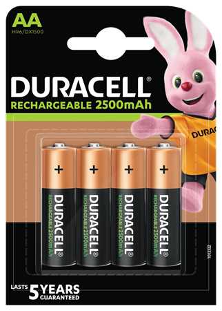 Duracell Rechargeable AA 2500mAh 10x4-p